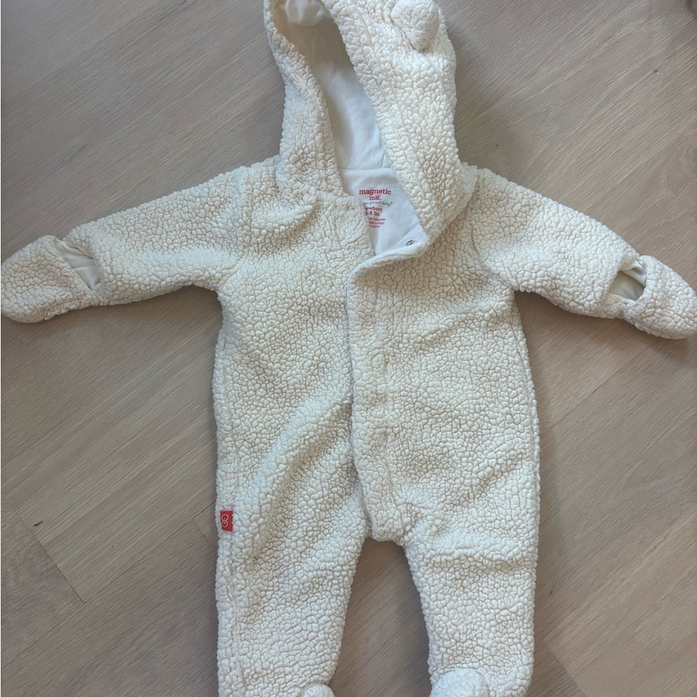 Magnetic Me Cream Sherpa Footie